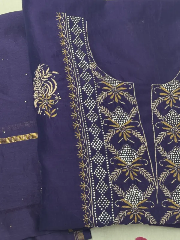 Unstitched Chikankari Kurta Fabric