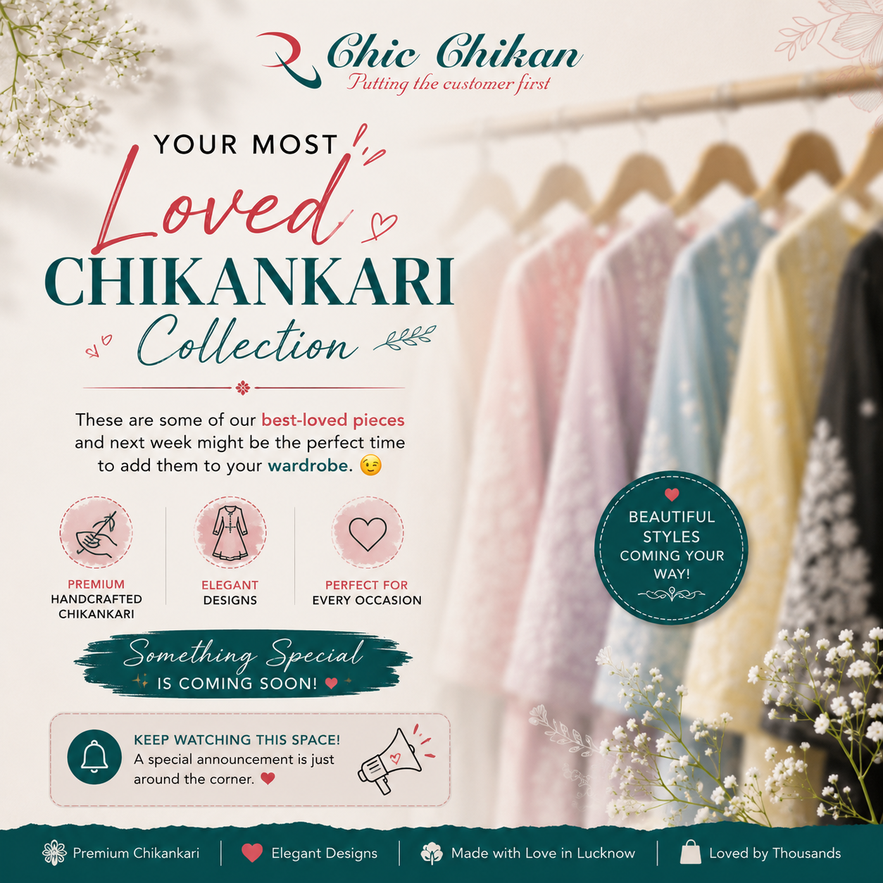 Unstiched chikankari kurta 