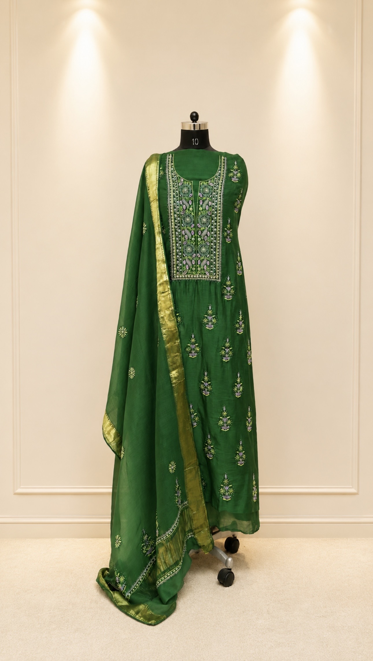 Pure chanderi 2 pc set 